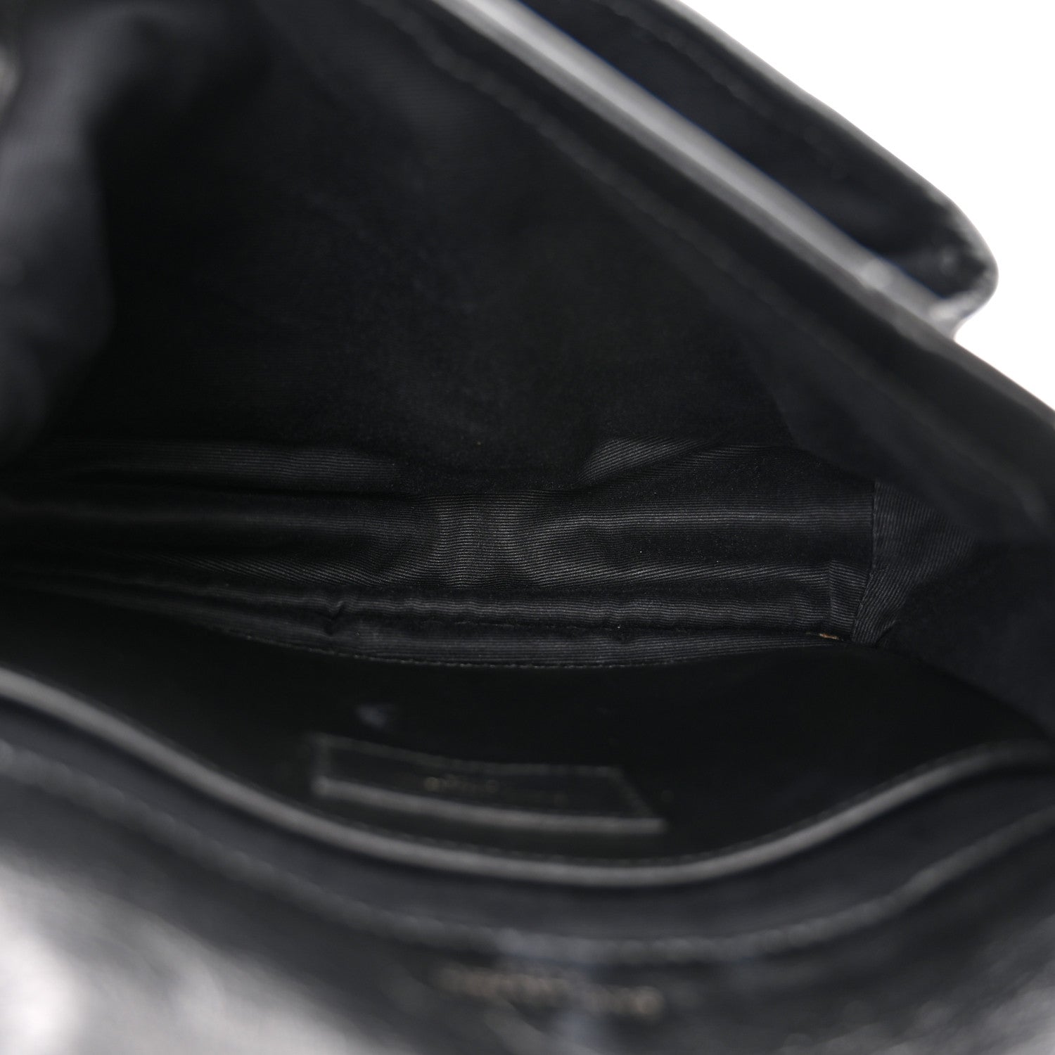 Saint Laurent Crinkled Calfskin Matelasse Monogram Baby Niki Chain Satchel Black 5 of 11