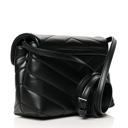 Saint Laurent Calfskin Y Quilted Monogram Toy Loulou Crossbody Bag Black 3 of 12