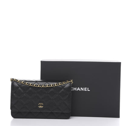 Chanel Caviar Quilted Wallet On Chain WOC Black 10 of 10