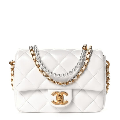 Chanel Lambskin Quilted Mini My Perfect Flap White 1 of 10