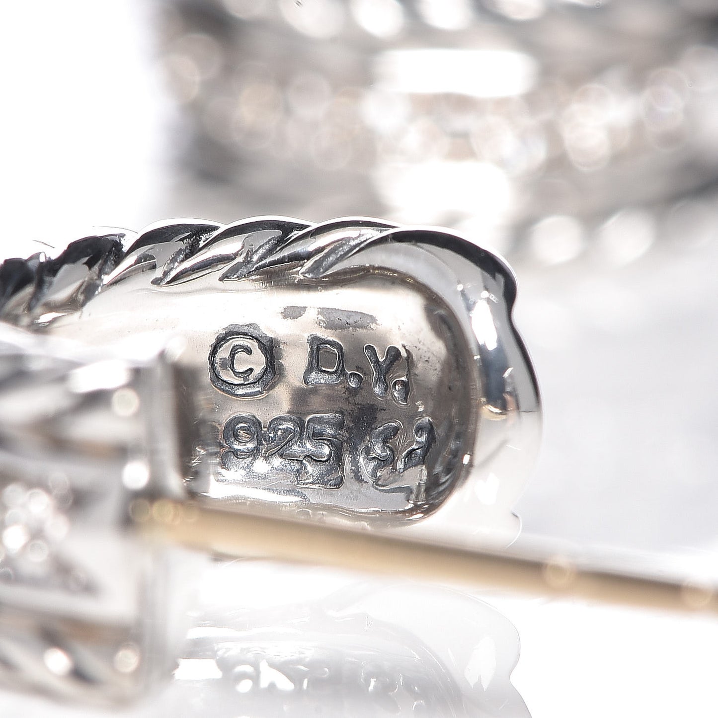 Sterling Silver Diamond 12mm Cable Hoop Earrings