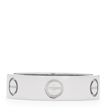 Cartier 18K White Gold 5.5mm LOVE Ring 58 8.25 3 of 4