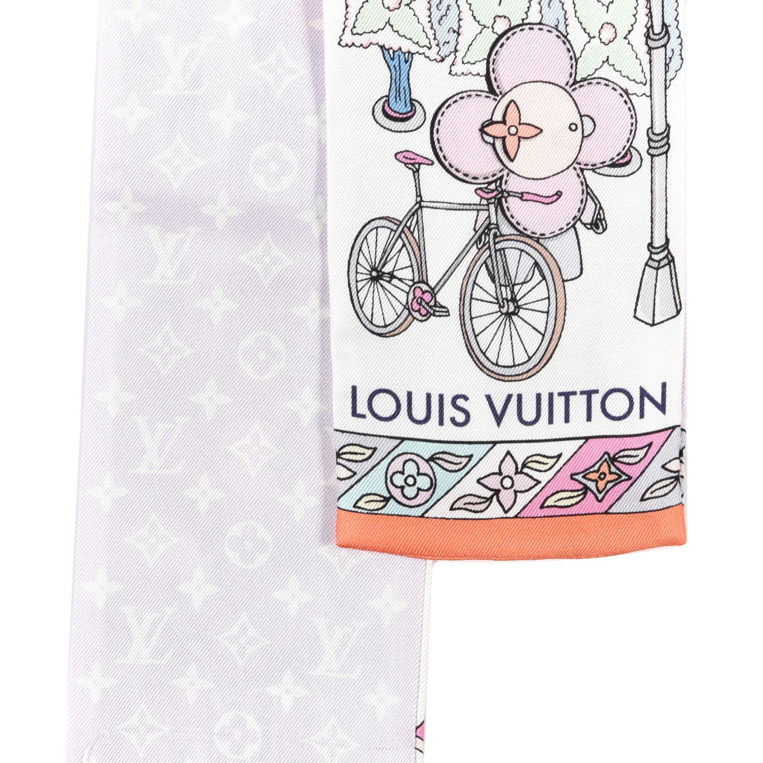 Louis Vuitton Silk Monogram Hide and Seek Bandeau Mauve 2 of 3