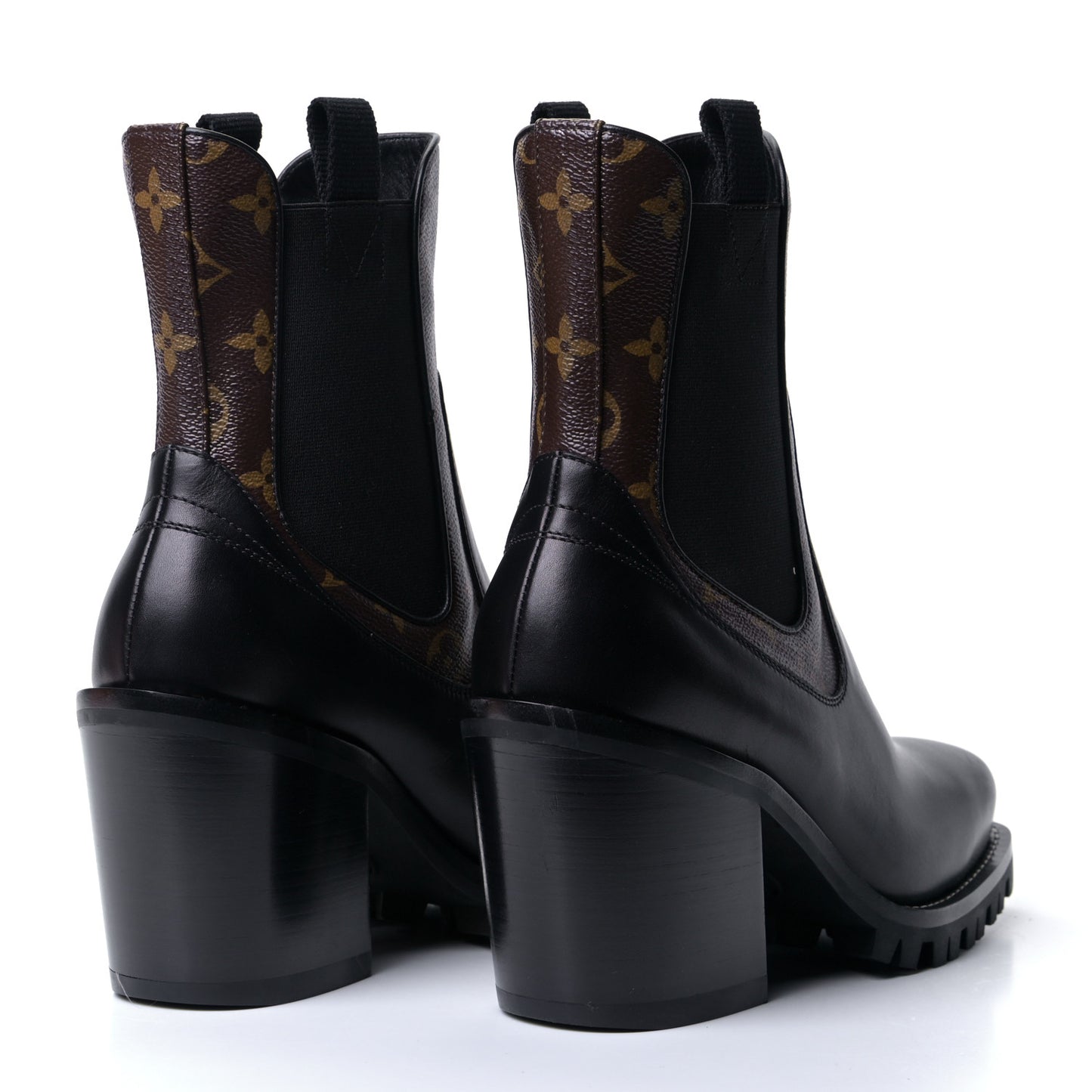 Patent Monogram Limitless Ankle Boots 40 Black