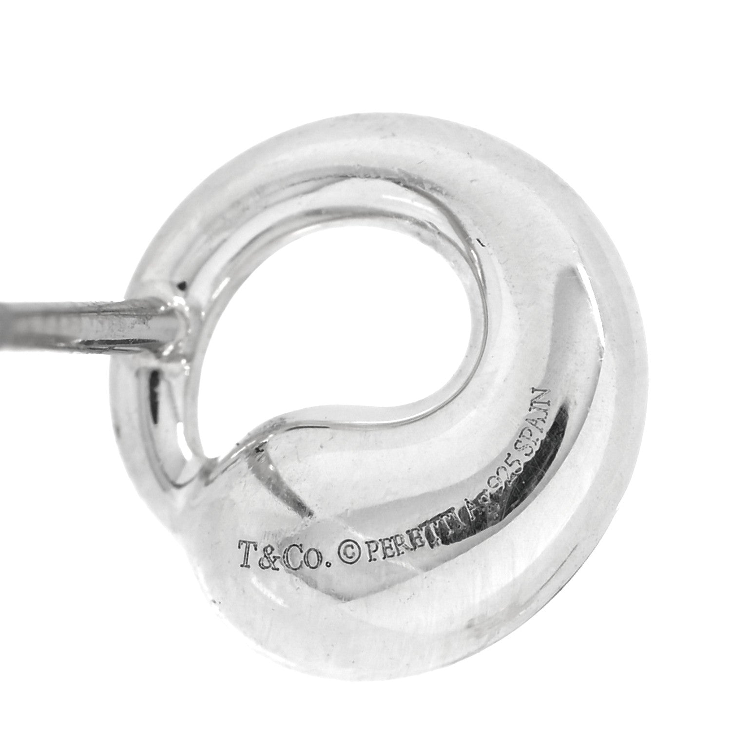 Tiffany Sterling Silver 9mm Elsa Peretti Eternal Circle Earrings 4 of 4