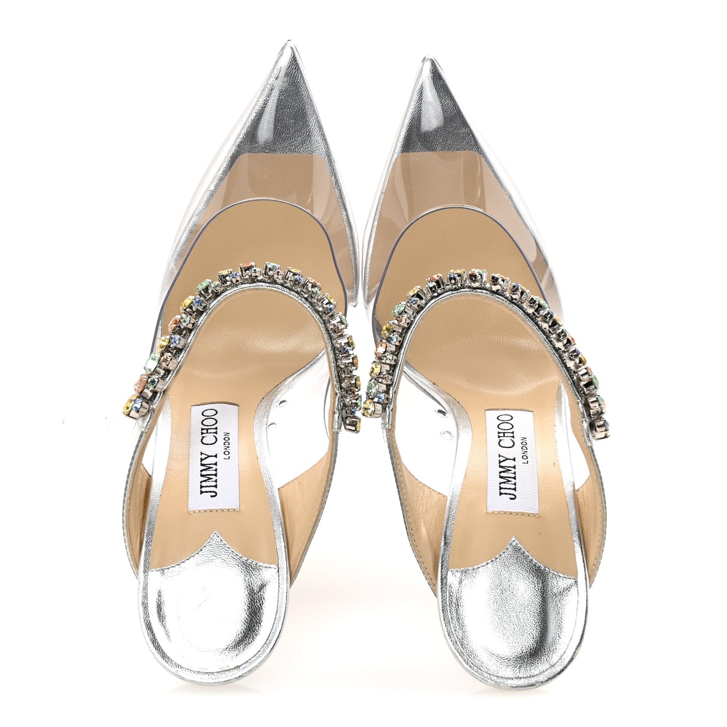 Plexi Crystal Bing 100 Pumps 37.5 Silver Transparent