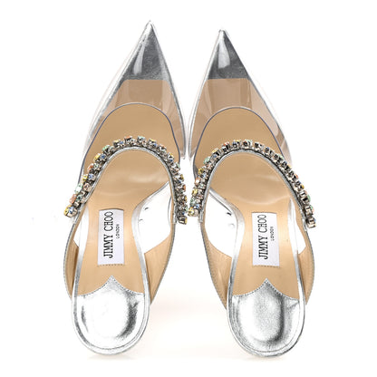Jimmy Choo Plexi Crystal Bing 100 Pumps 37.5 Silver Transparent 2 of 9