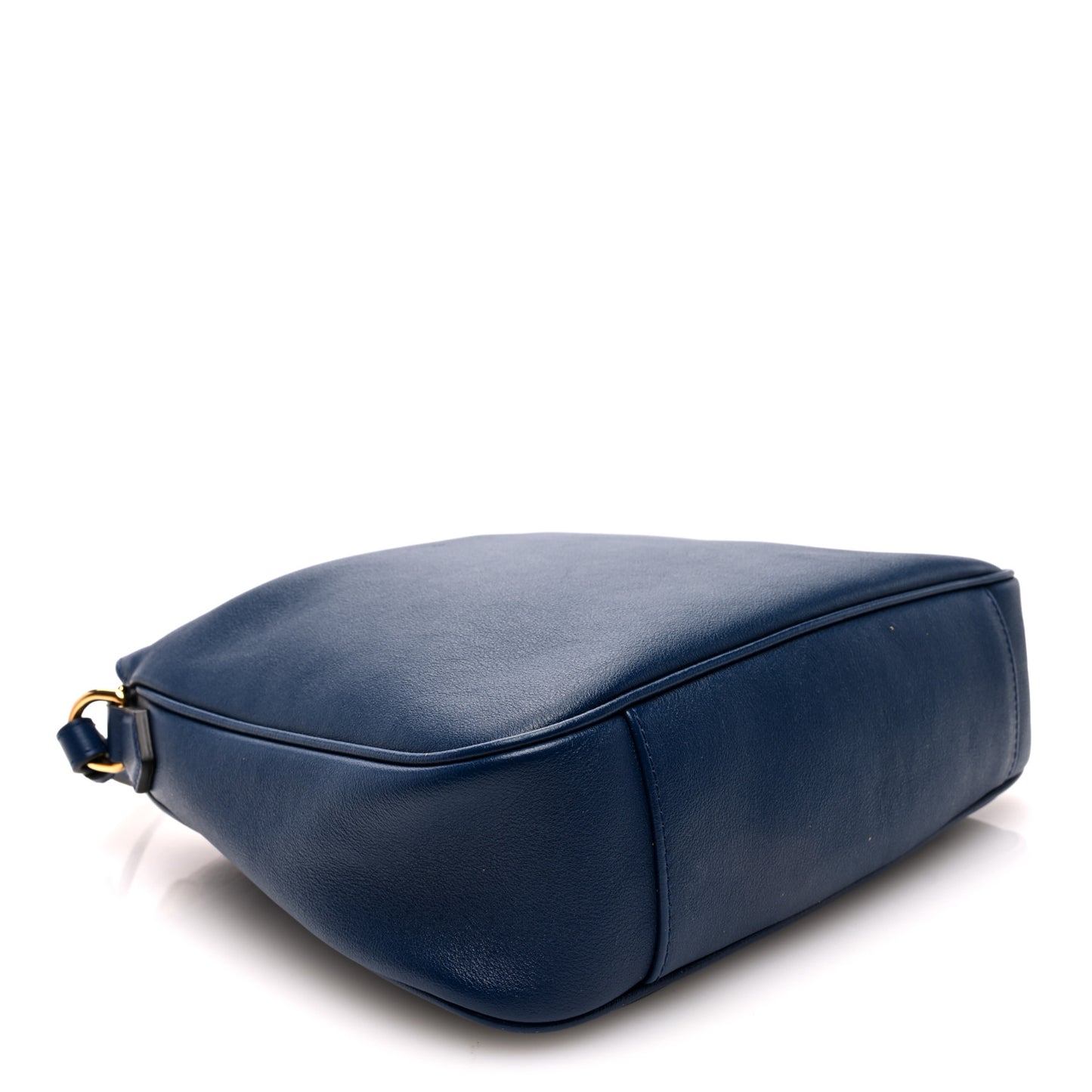 Softy Wonka Textured Dollar Calfskin Medium Diana Shoulder Bag Blue