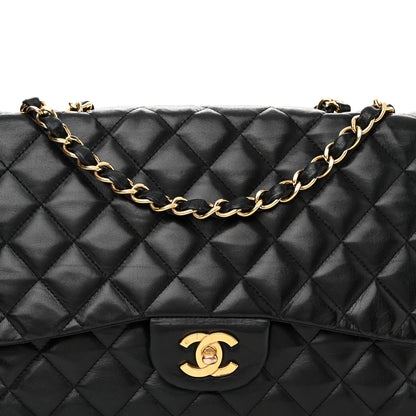 Chanel Lambskin Quilted Jumbo Single Flap Black 8 of 14