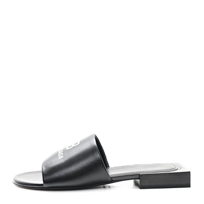 Balenciaga Nappa Soft Box Flat Sandals 36 Black White 1 of 10
