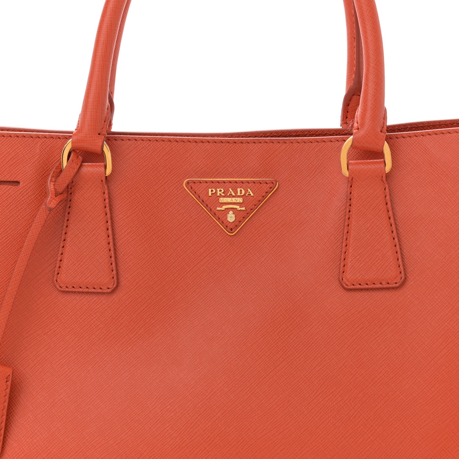 Prada Saffiano Lux Large Tote Papaya 7 of 12