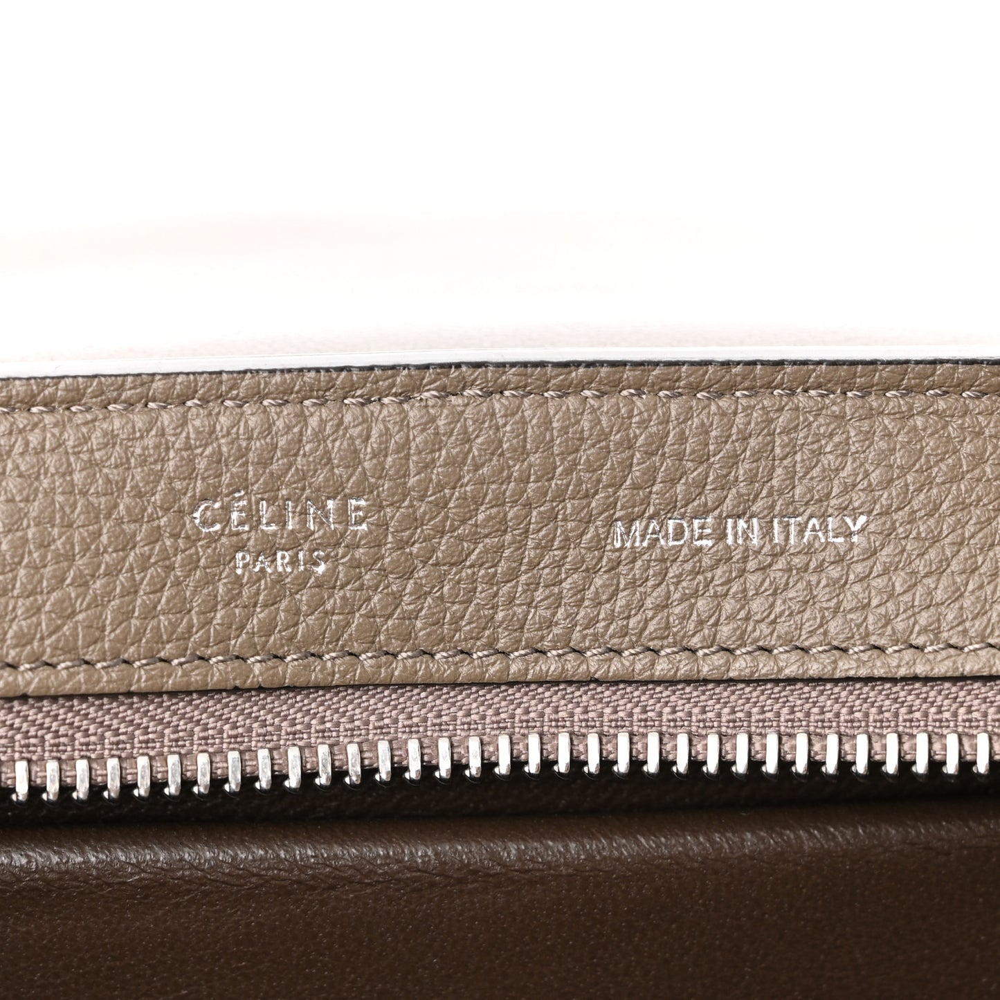 Drummed Calfskin Suede Small Trapeze Souris
