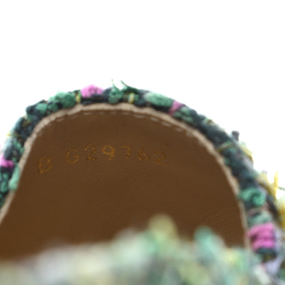 Chanel Tweed CC Espadrilles 38 Turquoise Multicolor 9 of 9