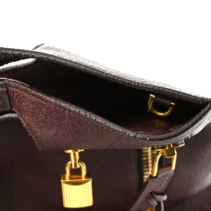 Tom Ford Grained Calfskin Alix Padlock Zip Tote Burgundy 12 of 13