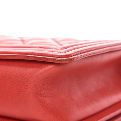 Chanel Calfskin Double Stitch New Medium Boy Flap Red 18 of 24