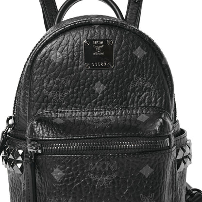 MCM Visetos Side Stud X-Mini Stark Bebe Boo Backpack Black 8 of 14