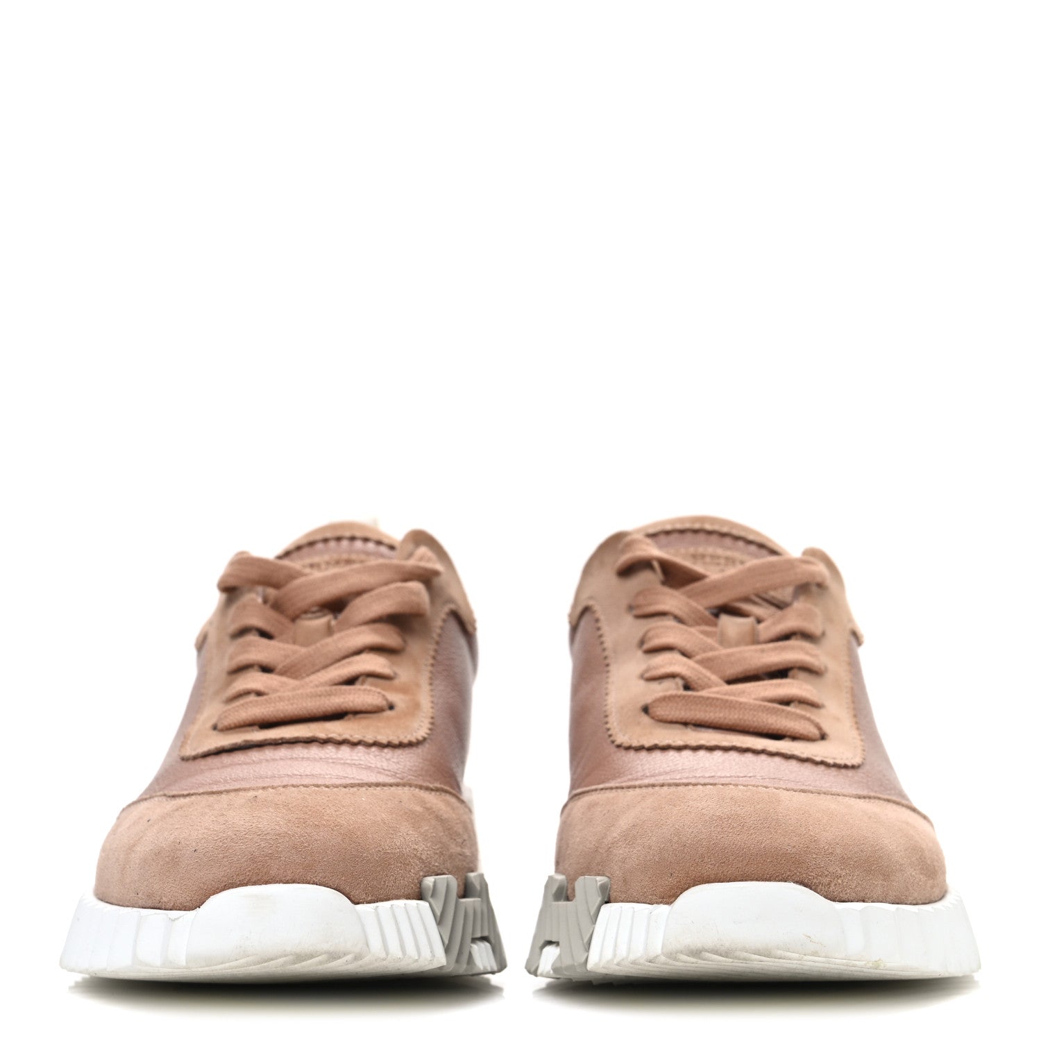 Hermes Sport Goatskin Suede Goatskin Bouncing Sneakers 38 Nude 3 of 11