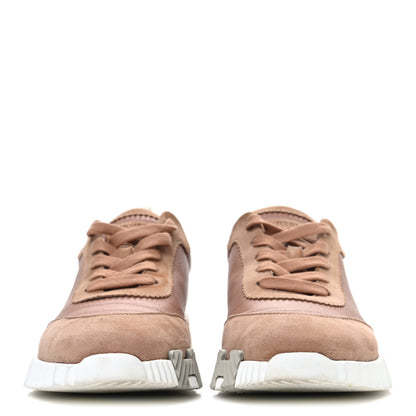 Hermes Sport Goatskin Suede Goatskin Bouncing Sneakers 38 Nude 3 of 11