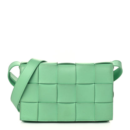 Bottega Veneta Lambskin Maxi Intrecciato Cassette Crossbody Bag Fountain 1 of 10