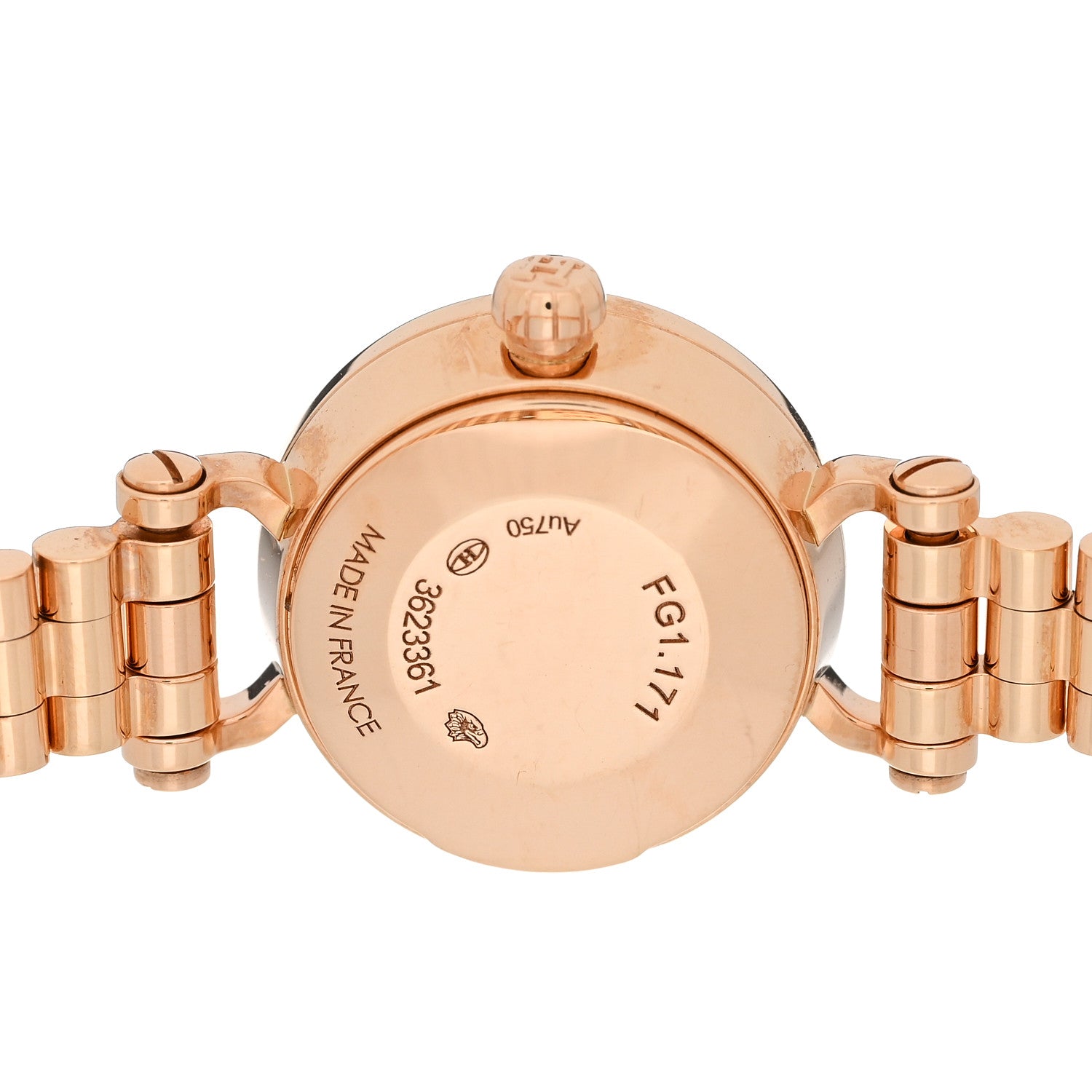 Hermes 18K Rose Gold Diamond Bezel 16mm Faubourg Quartz Watch 4 of 5