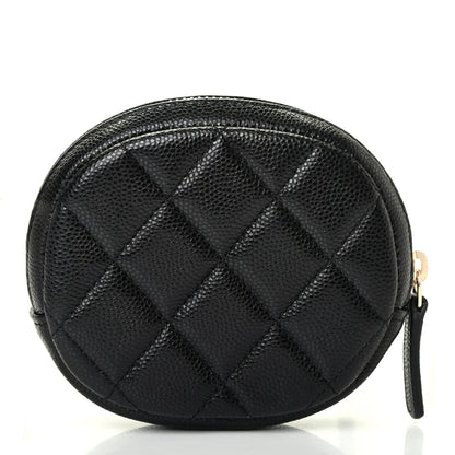 Chanel Caviar Quilted Zip Around Classic Coin Purse Black 2 of 4