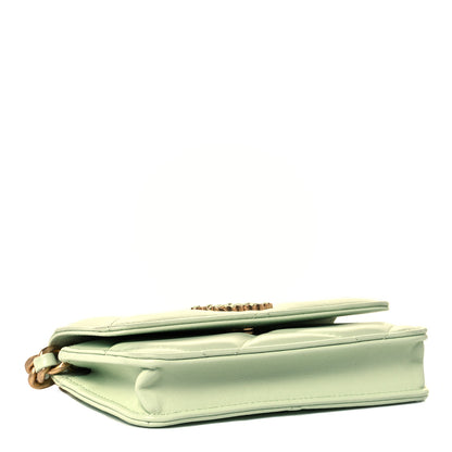 Chanel Lambskin Quilted Chanel 19 Clutch With Chain Light Green 4 of 10