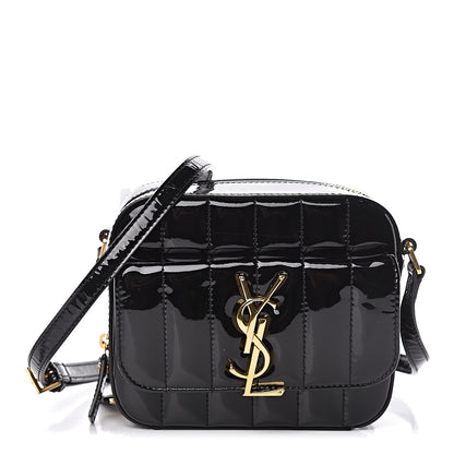 Saint Laurent Patent Matelasse Monogram Toy Vicky Camera Bag Black 1 of 10