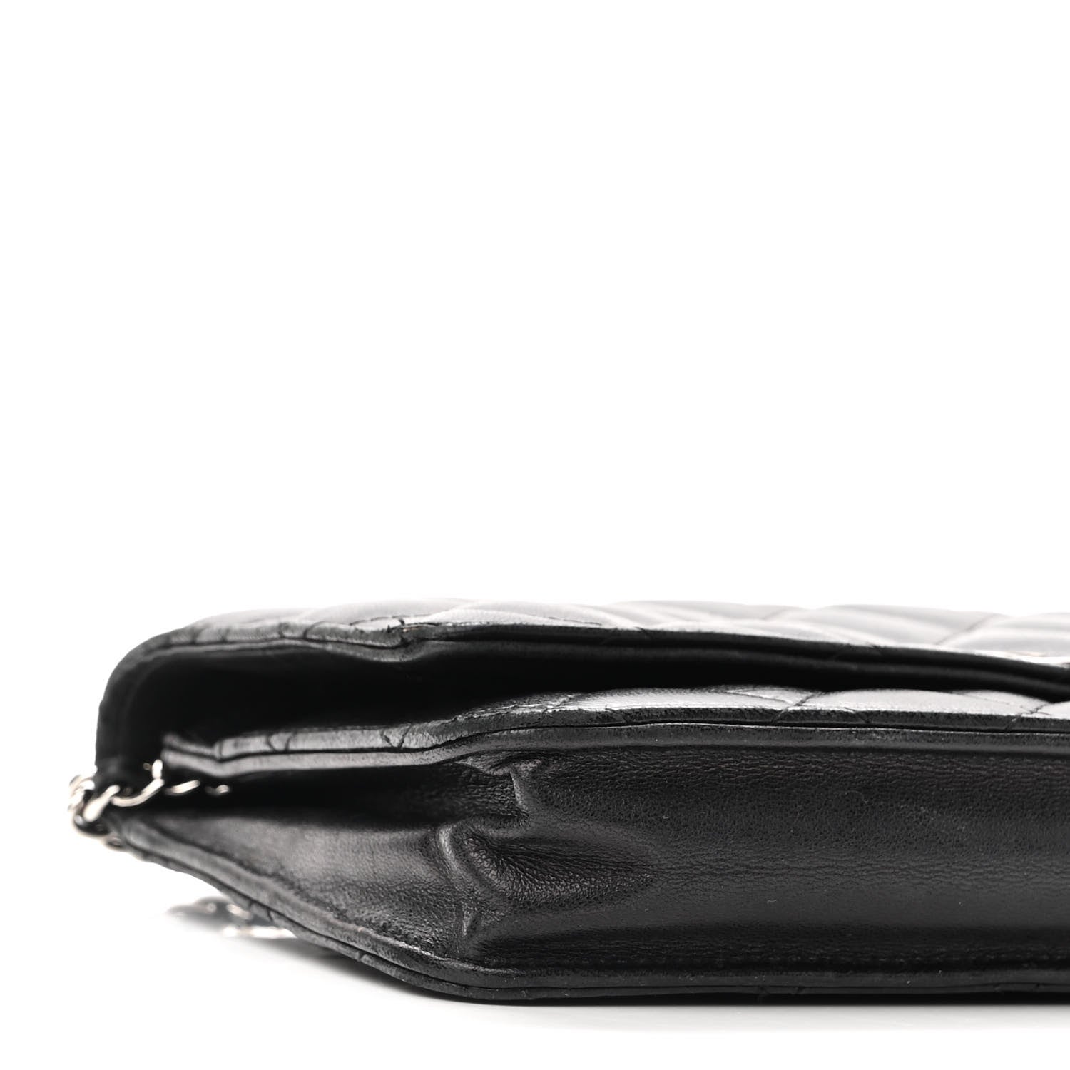 Chanel Lambskin Quilted Wallet On Chain WOC Black 10 of 14
