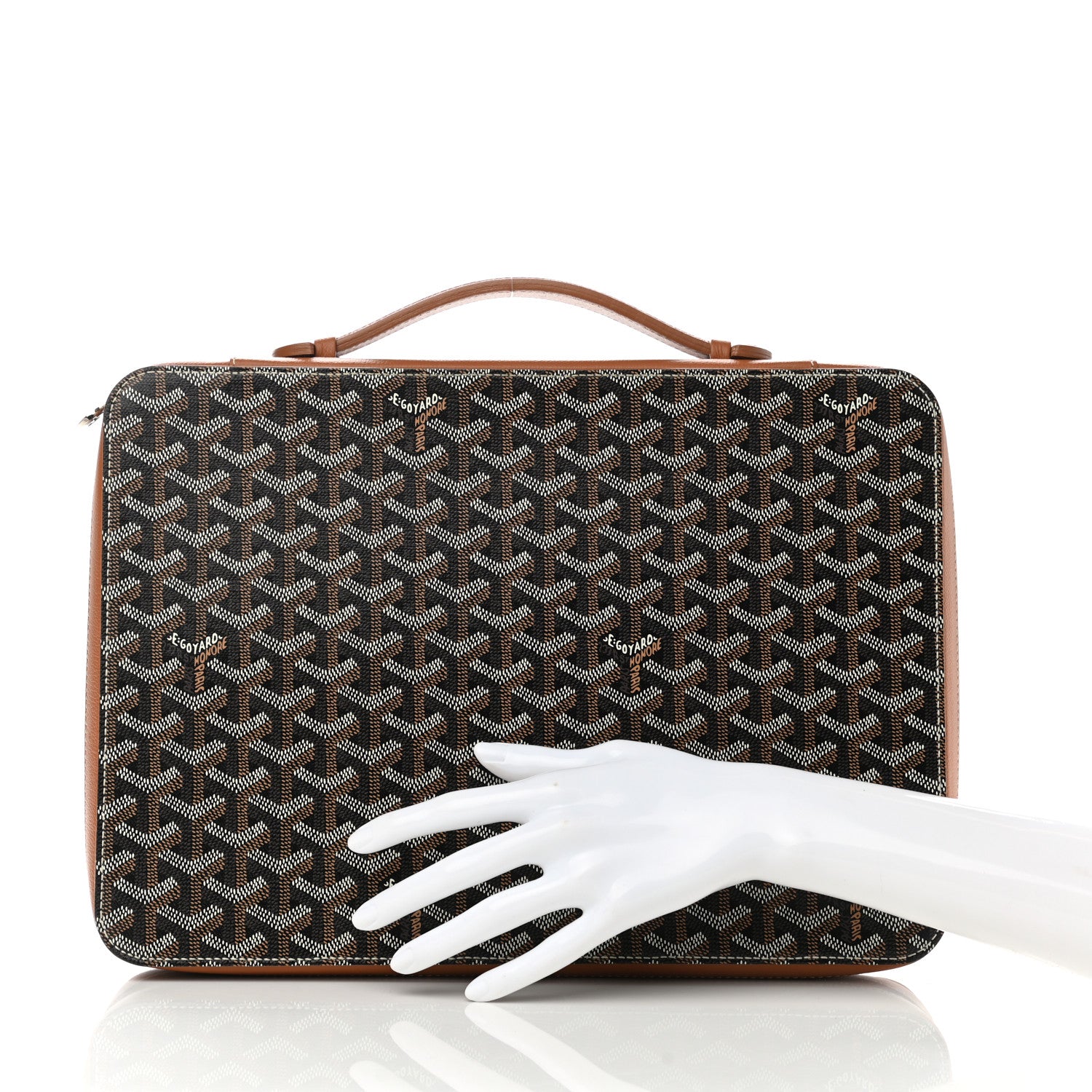 Goyard Goyardine Universal Companion Portfolio Black Gold 2 of 8