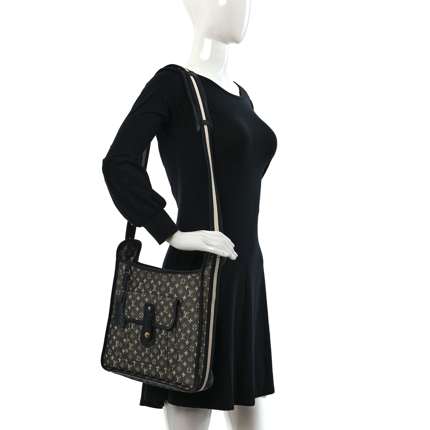 Mini Monogram Besace Mary Kate Black