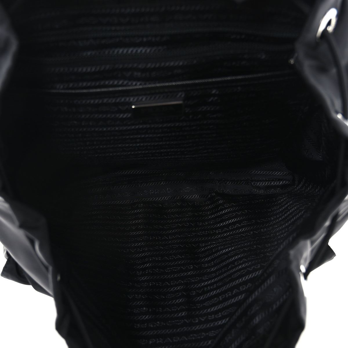 Prada Tessuto Nylon Saffiano Medium Backpack Black 5 of 10