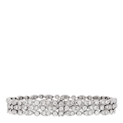 Tiffany Platinum Diamond Jazz Three Row Tennis Bracelet 2 of 4