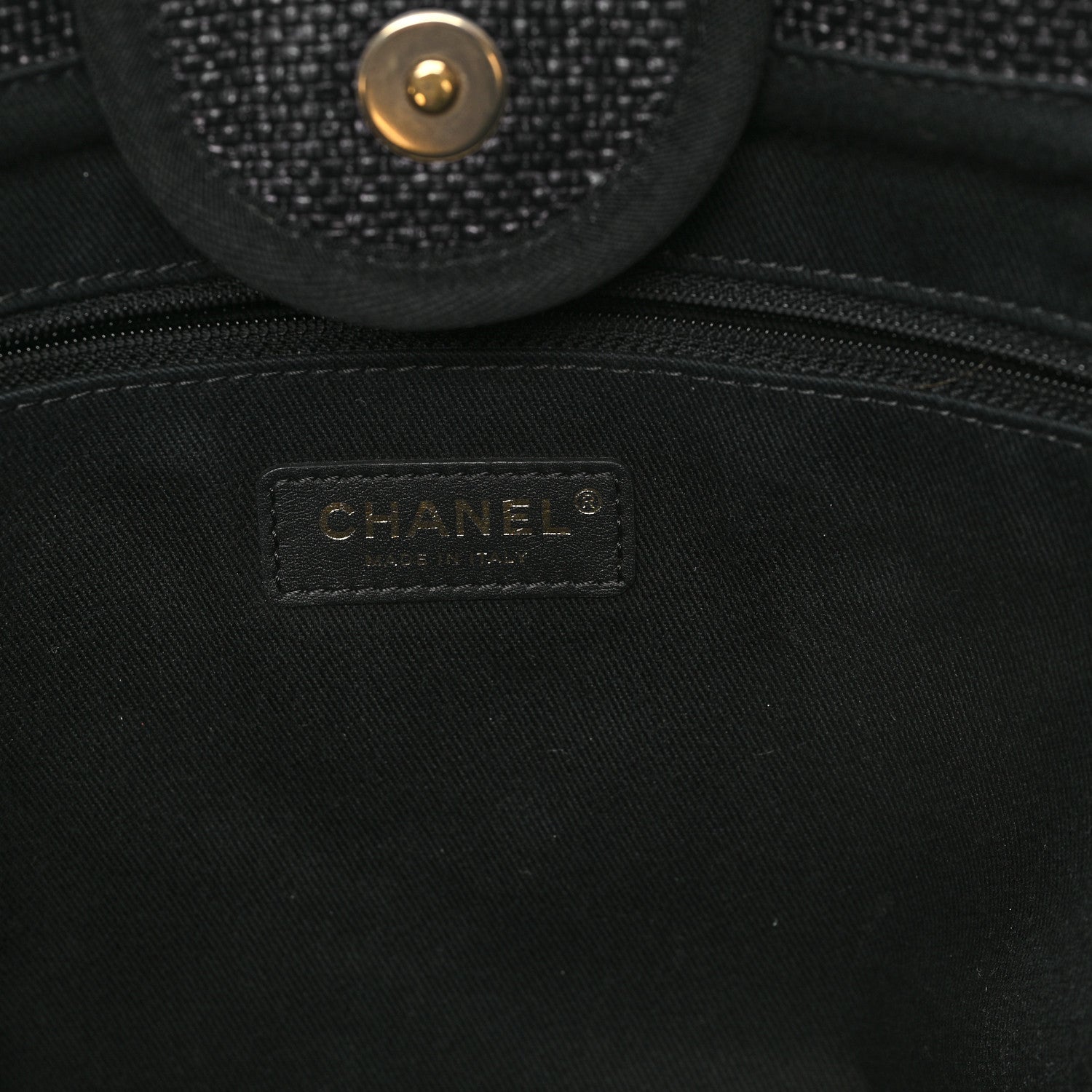 Chanel Woven Straw Raffia Large Deauville Tote Black 6 of 11