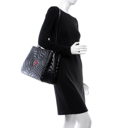 Dolce & Gabbana Calfskin Matelasse Glam Love Tote Black 2 of 9