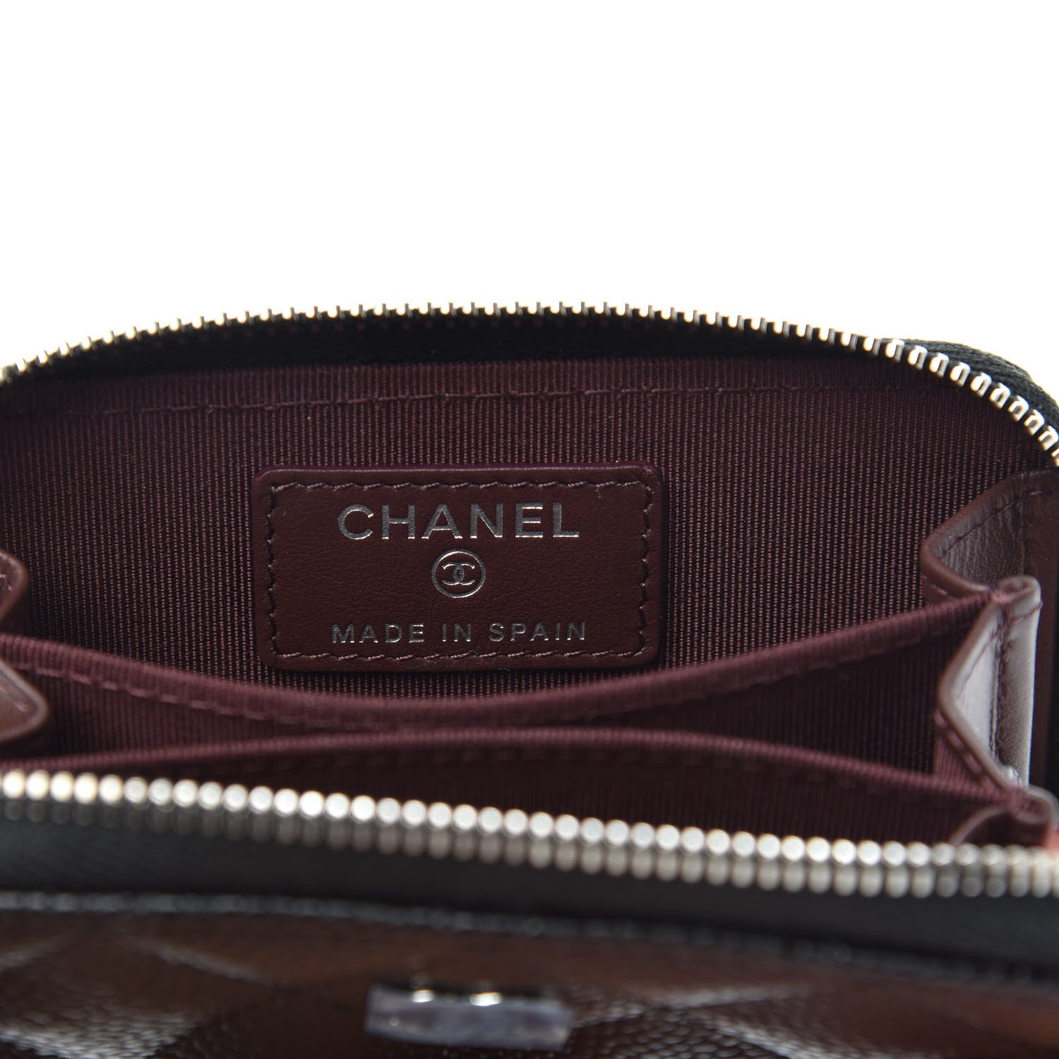 Chanel Caviar Quilted Zip Coin Purse Black 6 of 8