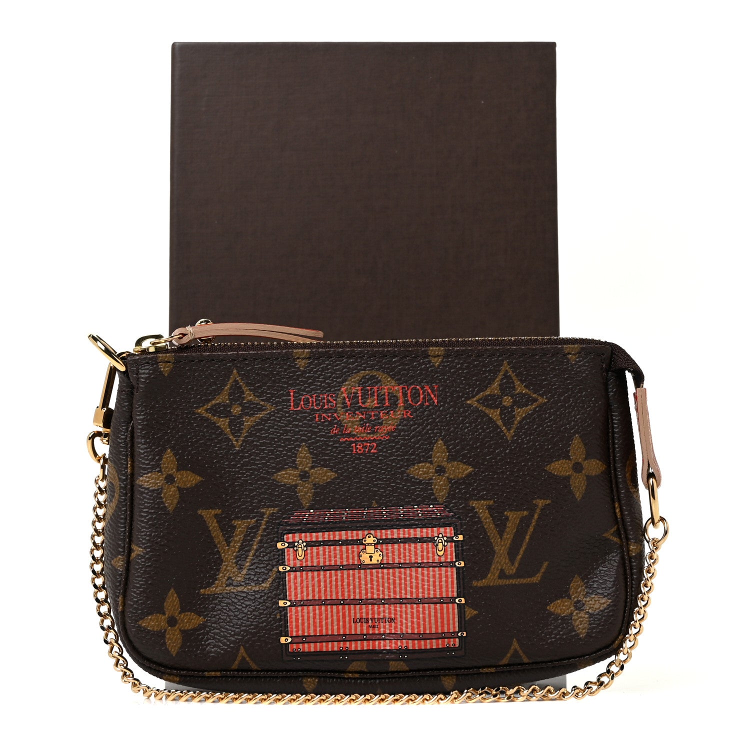 Louis Vuitton Monogram Trunks and Locks Mini Pochette Accessories 10 of 10