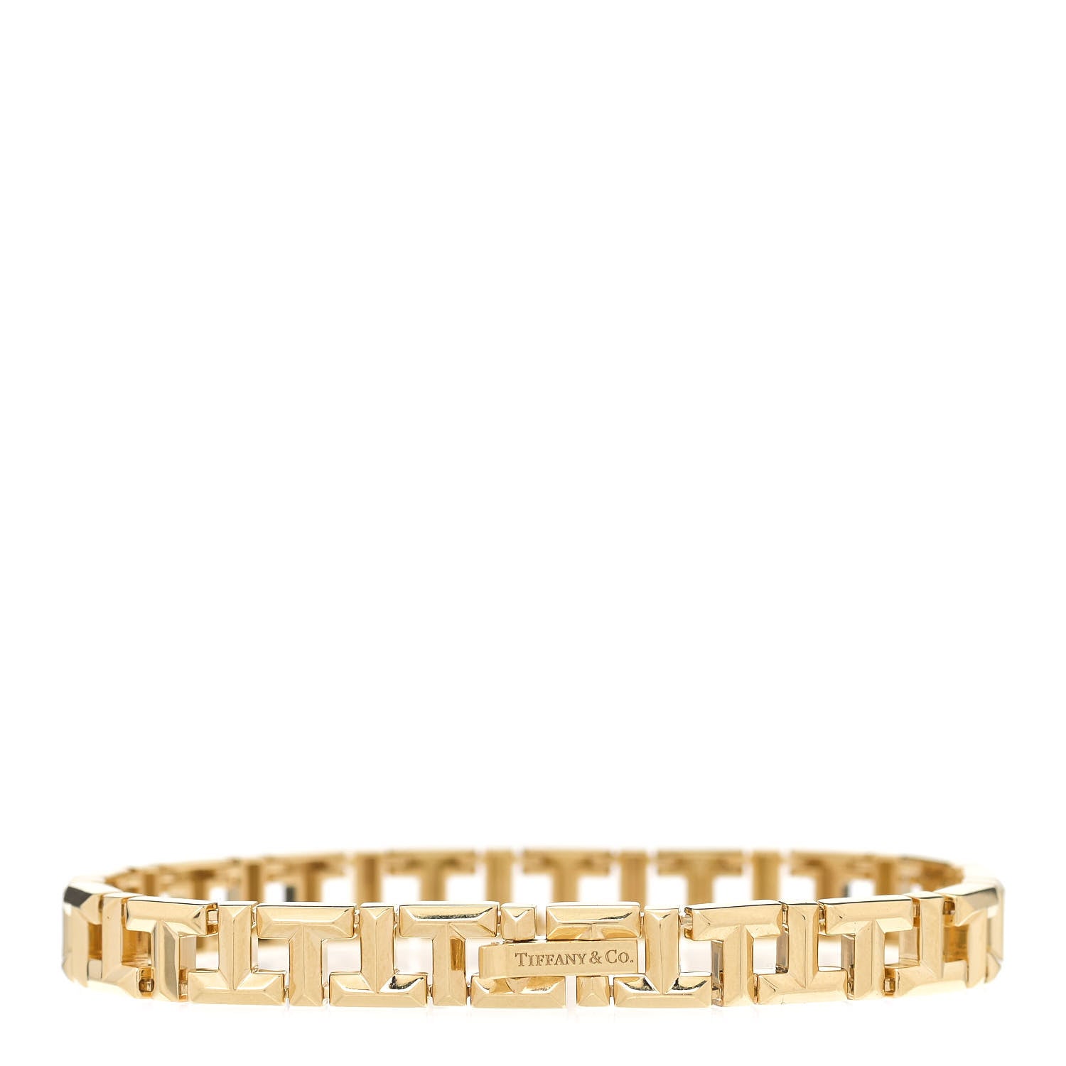 Tiffany 18K Yellow Gold Narrow T True Bracelet 2 of 4