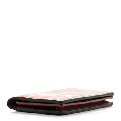 Gucci GG Supreme Monogram Blooms Card Case Beige Multicolor Dry Rose 4 of 11