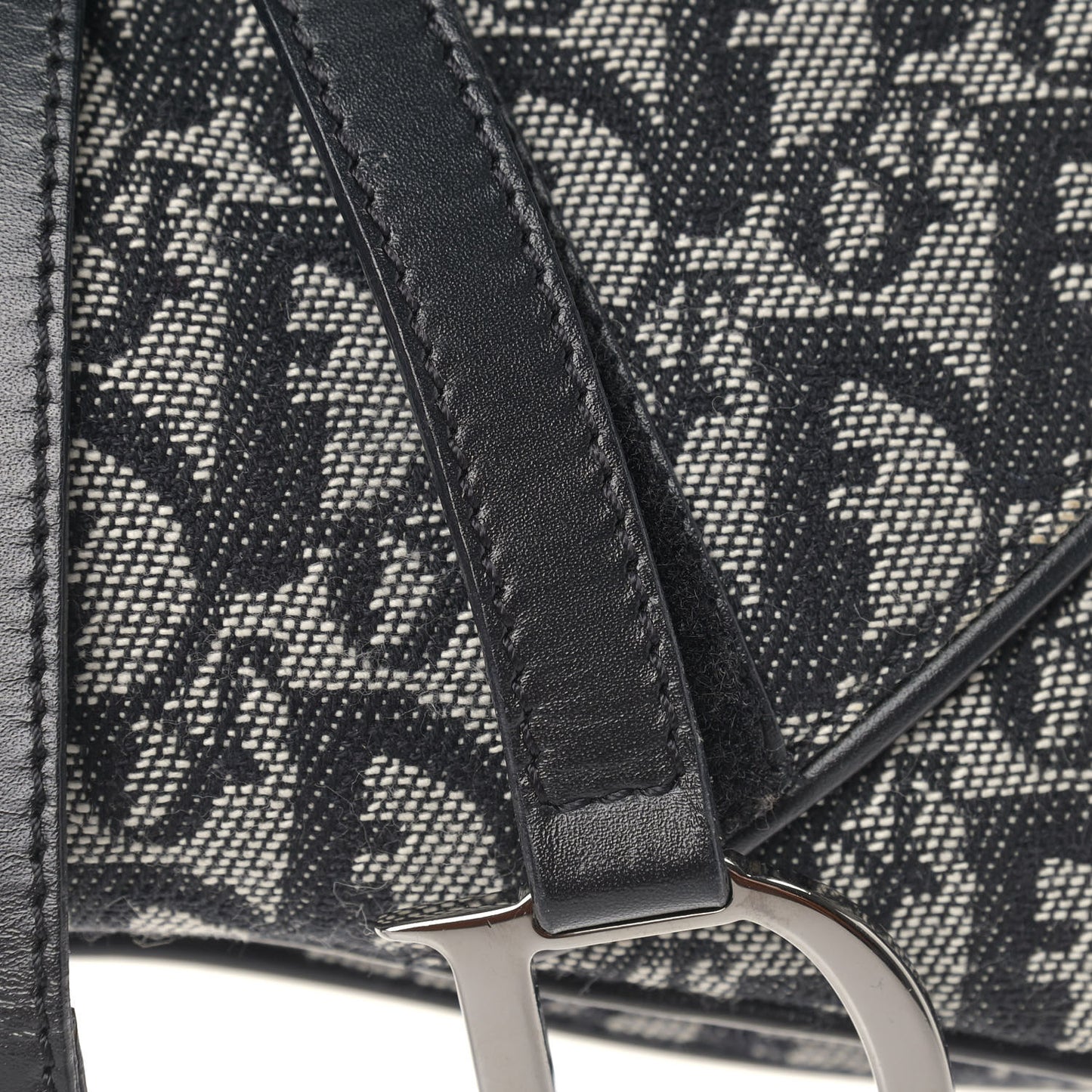 Monogram Double Saddle Bag Black