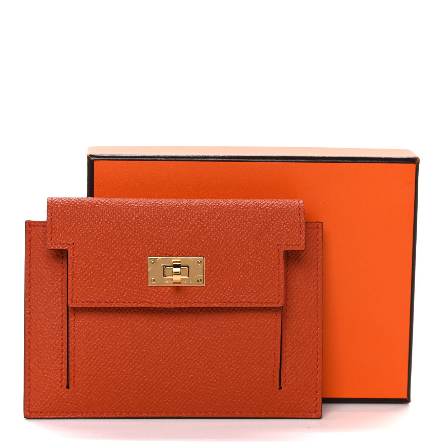 Hermes Epsom Kelly Pocket Compact Wallet Terre Battue 9 of 9