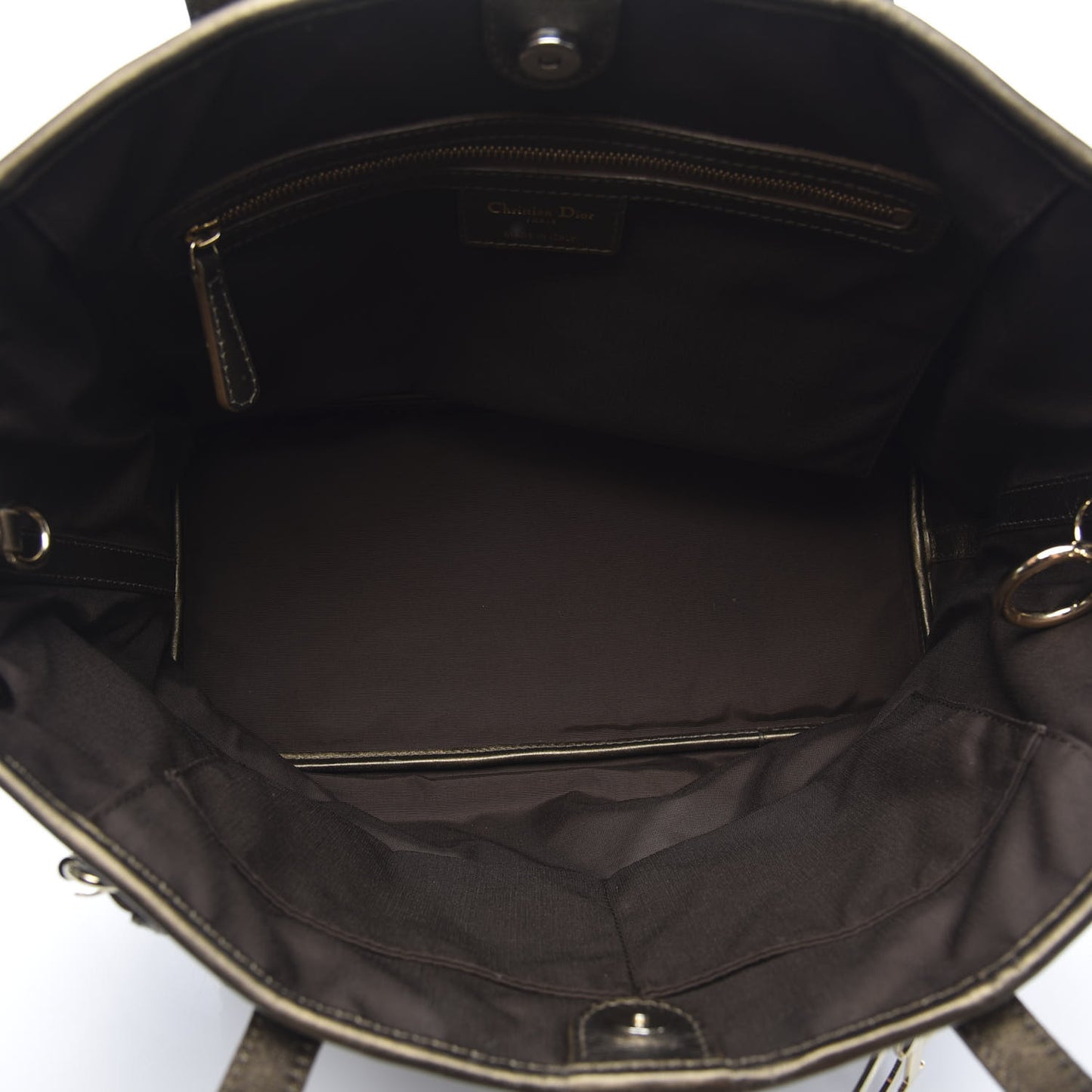 Coated Canvas Cannage Small Panarea Tote Bronze