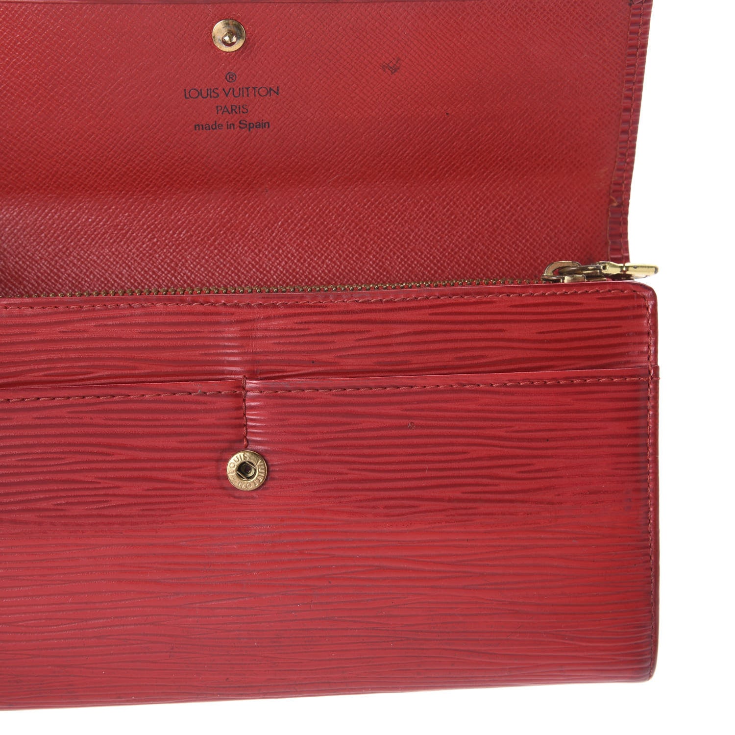 Louis Vuitton Epi Sarah Wallet Castillan Red 7 of 8