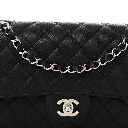 Chanel Caviar Quilted Medium Double Flap Black 8 of 12