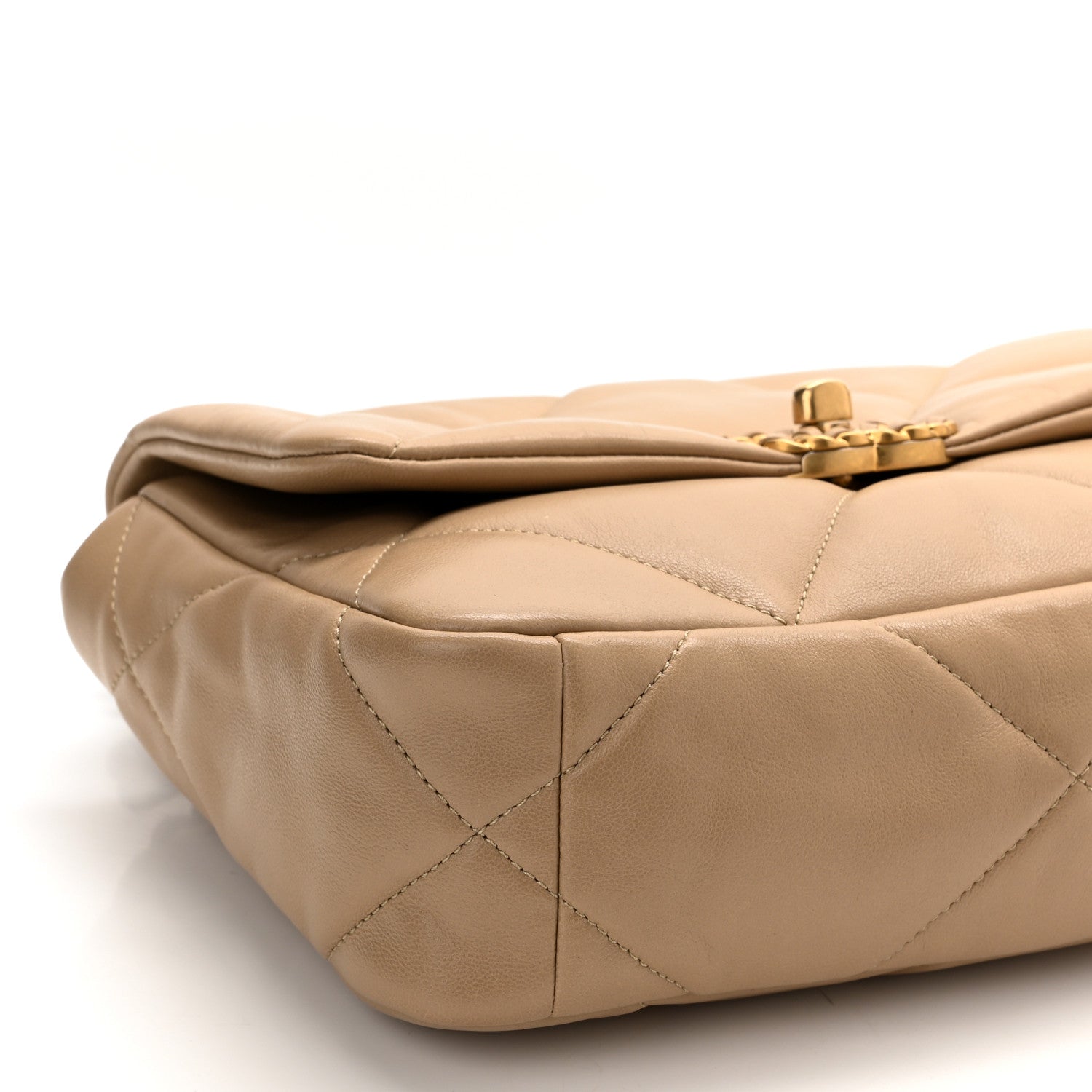 Chanel Lambskin Quilted Medium Chanel 19 Flap Dark Beige 8 of 10