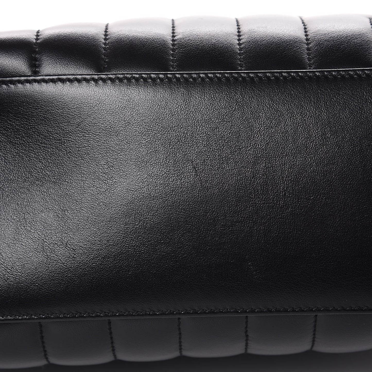 Calfskin Y Quilted Monogram Medium Loulou Chain Satchel Black