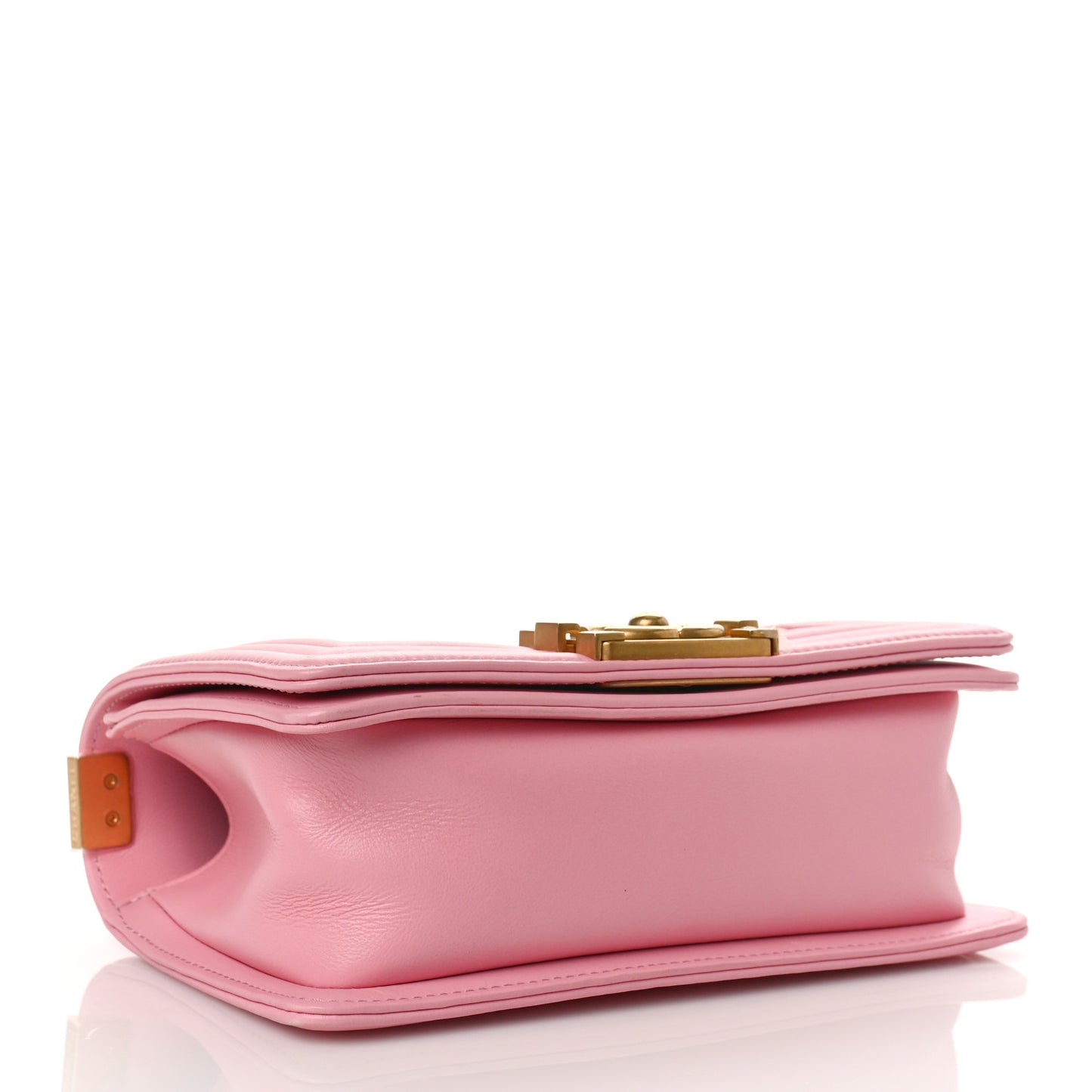 Calfskin Quilted Small Boy Flap Pink