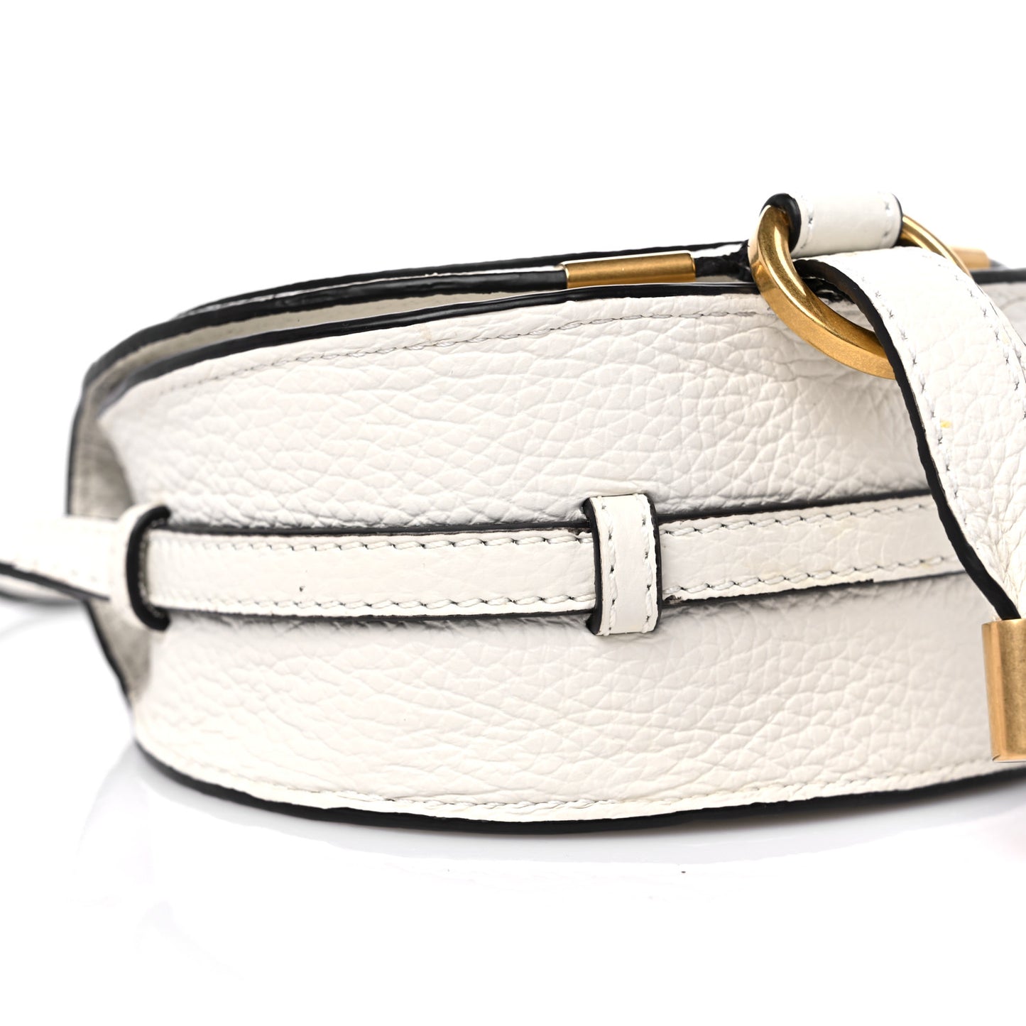 Calfskin Nano Marcie Saddle Bag White