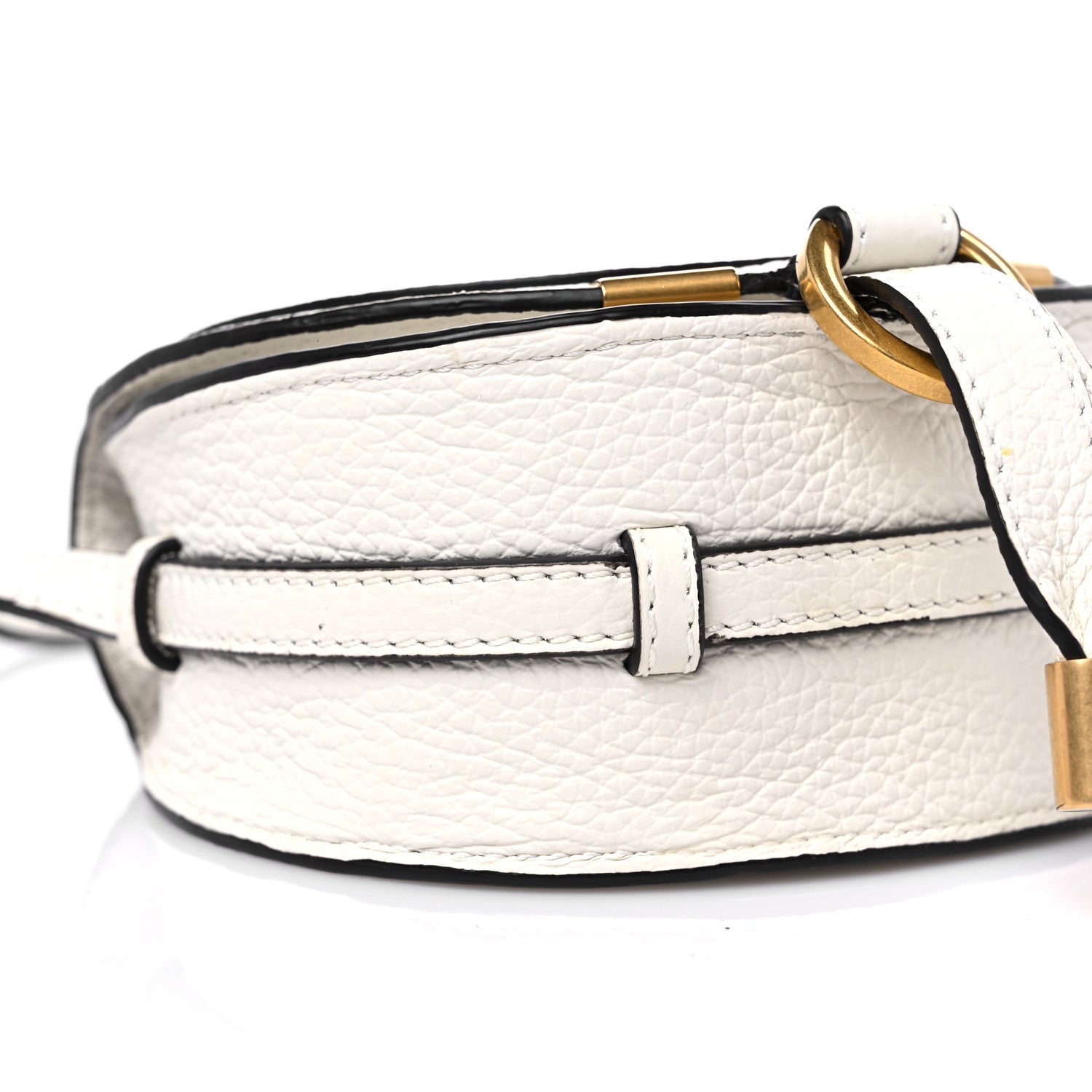 Chloe Calfskin Nano Marcie Saddle Bag White 7 of 9