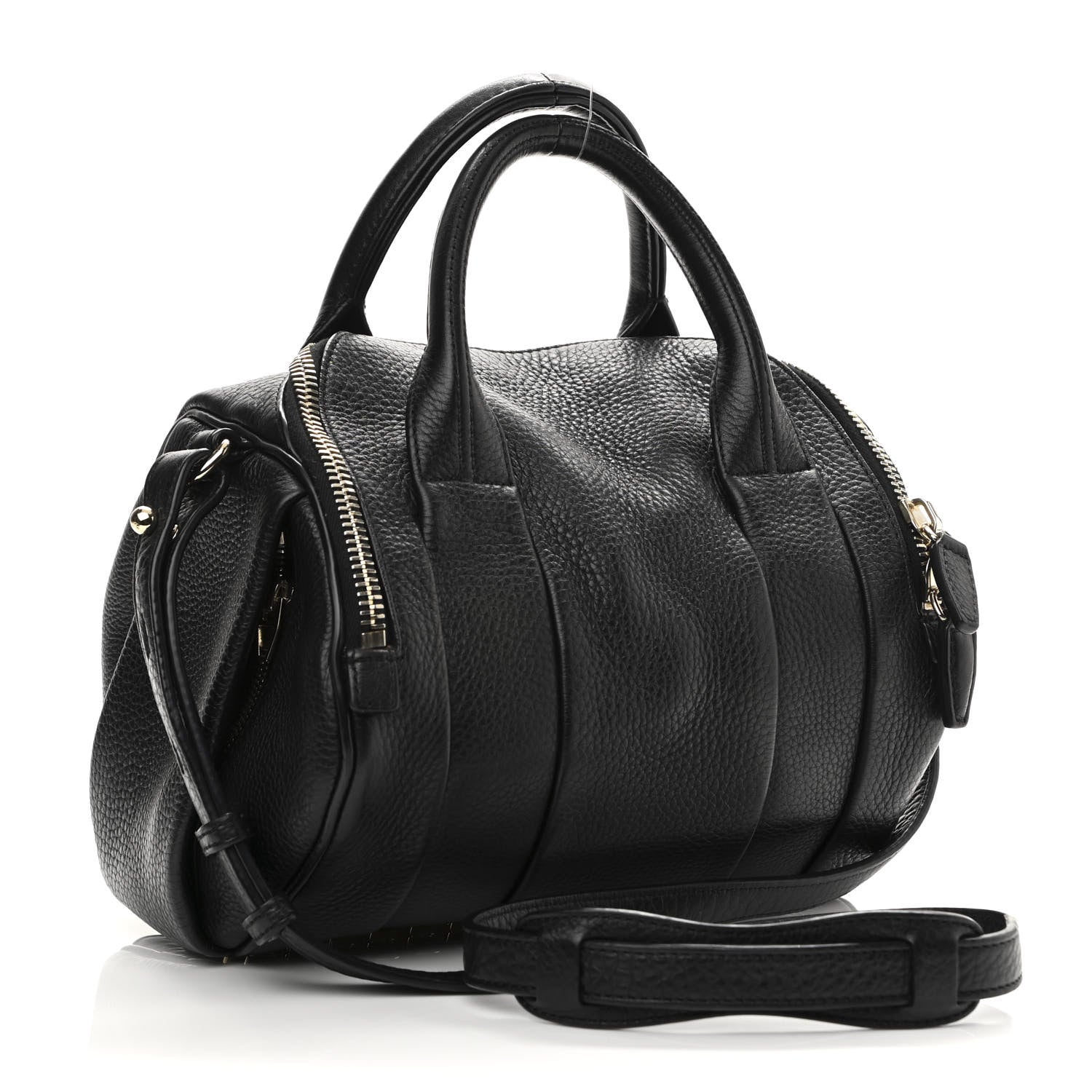 Alexander Wang Pebbled Lambskin Mini Rockie Black Pale Gold Hardware 3 of 9