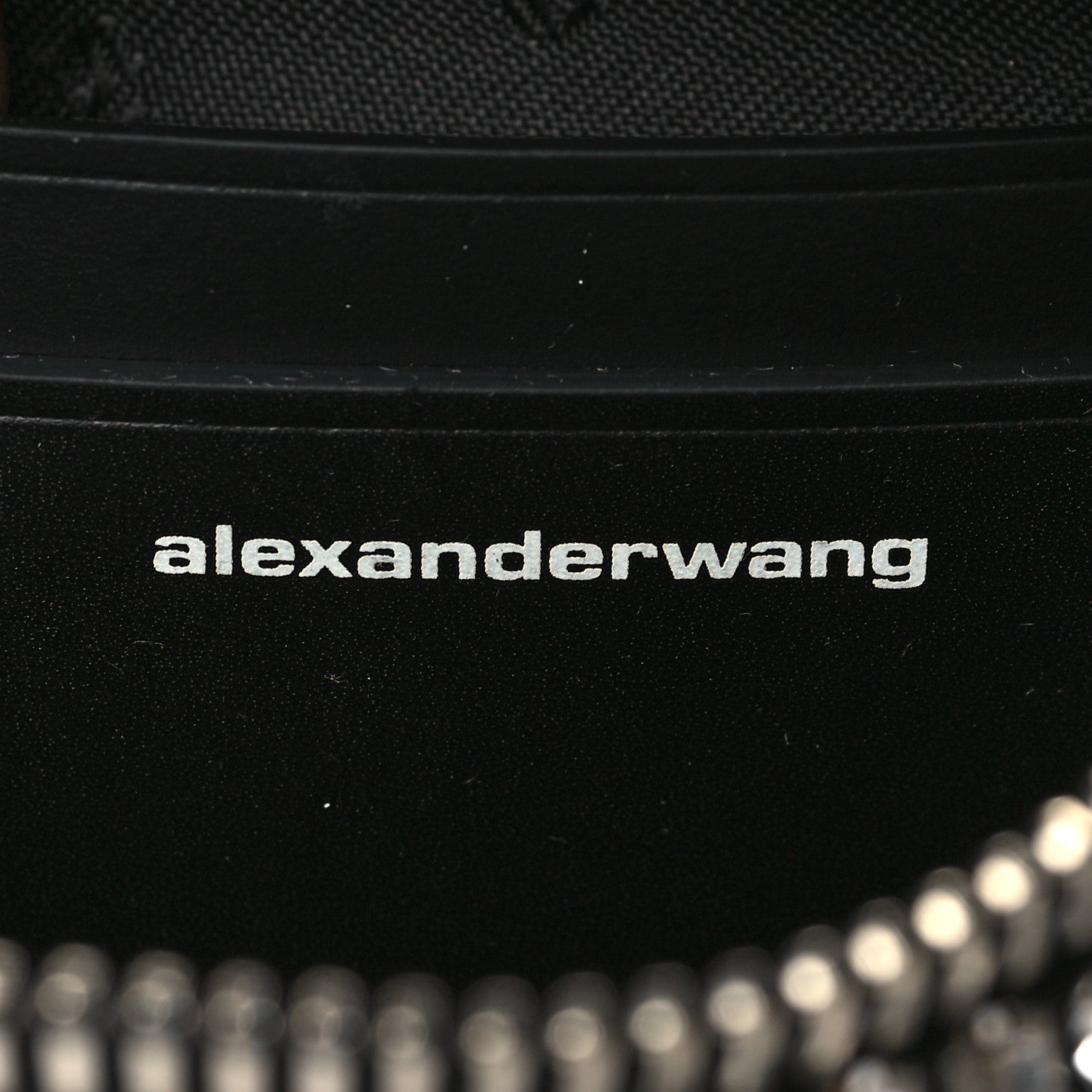 Alexander Wang Mesh Crystal Rhinestone Mini Heiress Pouch Black Silver 6 of 10